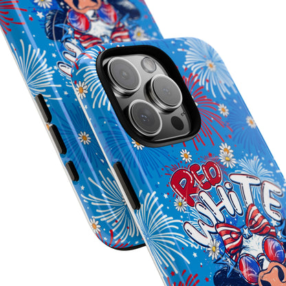 RED WHITE AND MOOO COW MAGNETIC PHONE CASE  - TY1306262