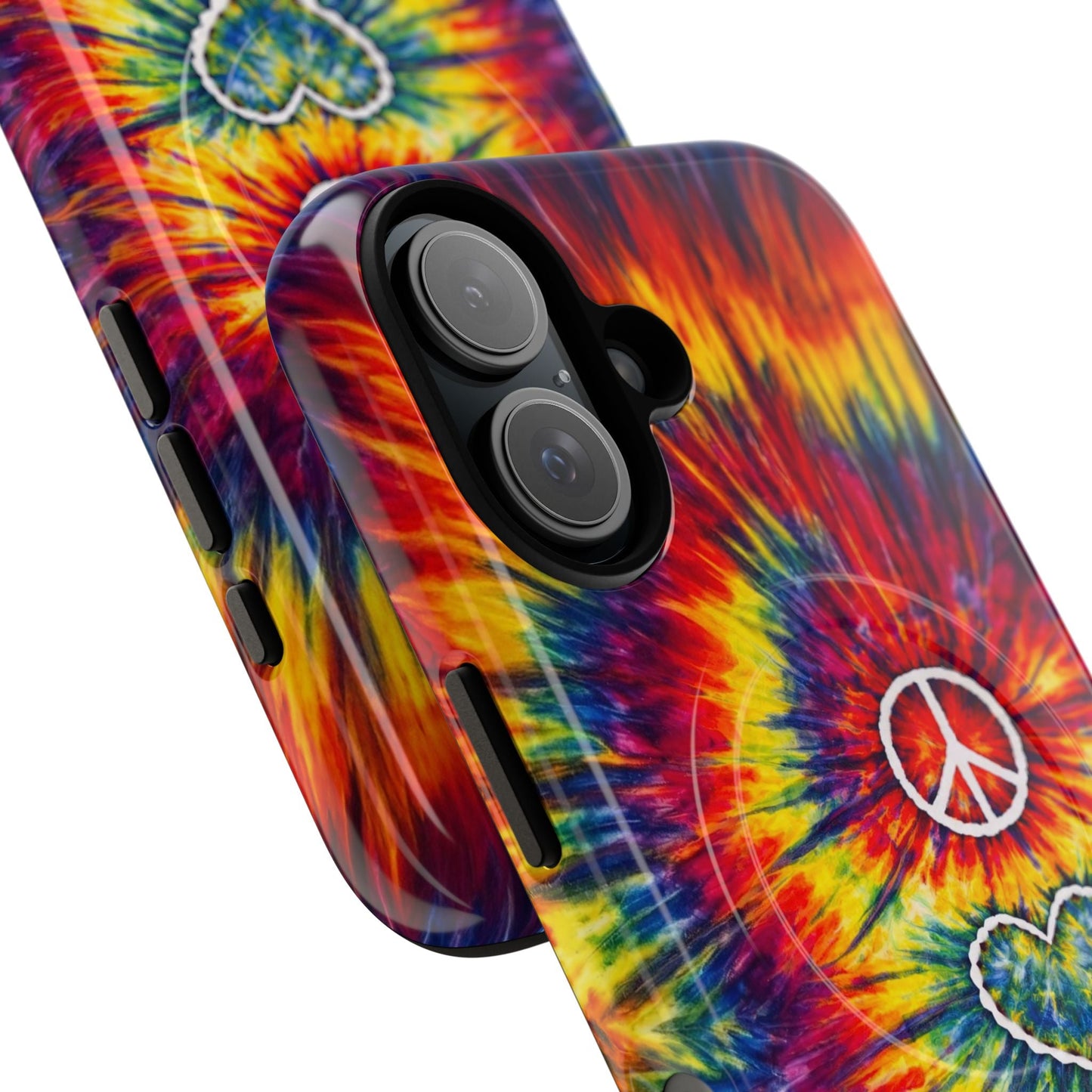 PEACE LOVE PAW PRINT COLORFUL MAGNETIC PHONE CASE - TLNT1604262