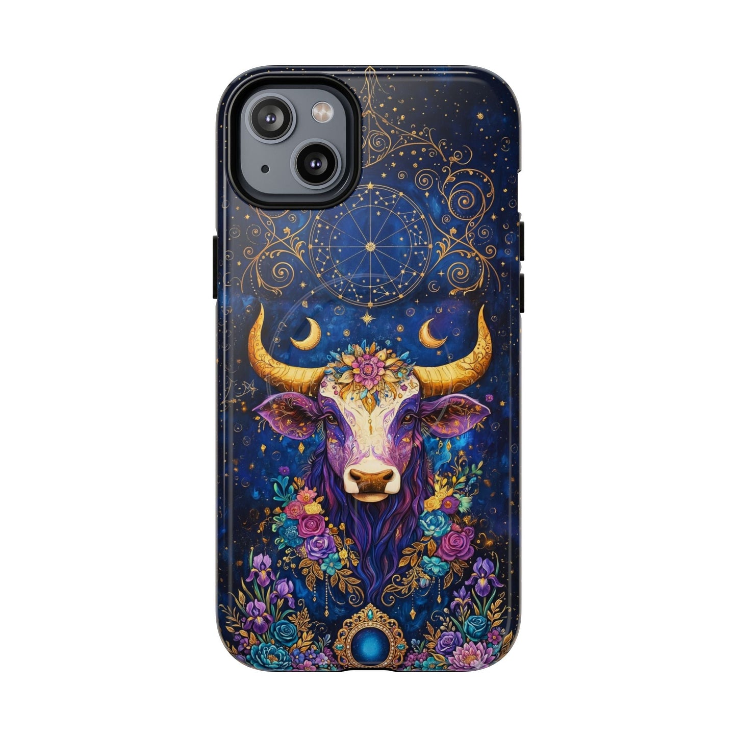 HIPPIE MAGIC COW MAGNETIC PHONE CASE - TLNT2304262