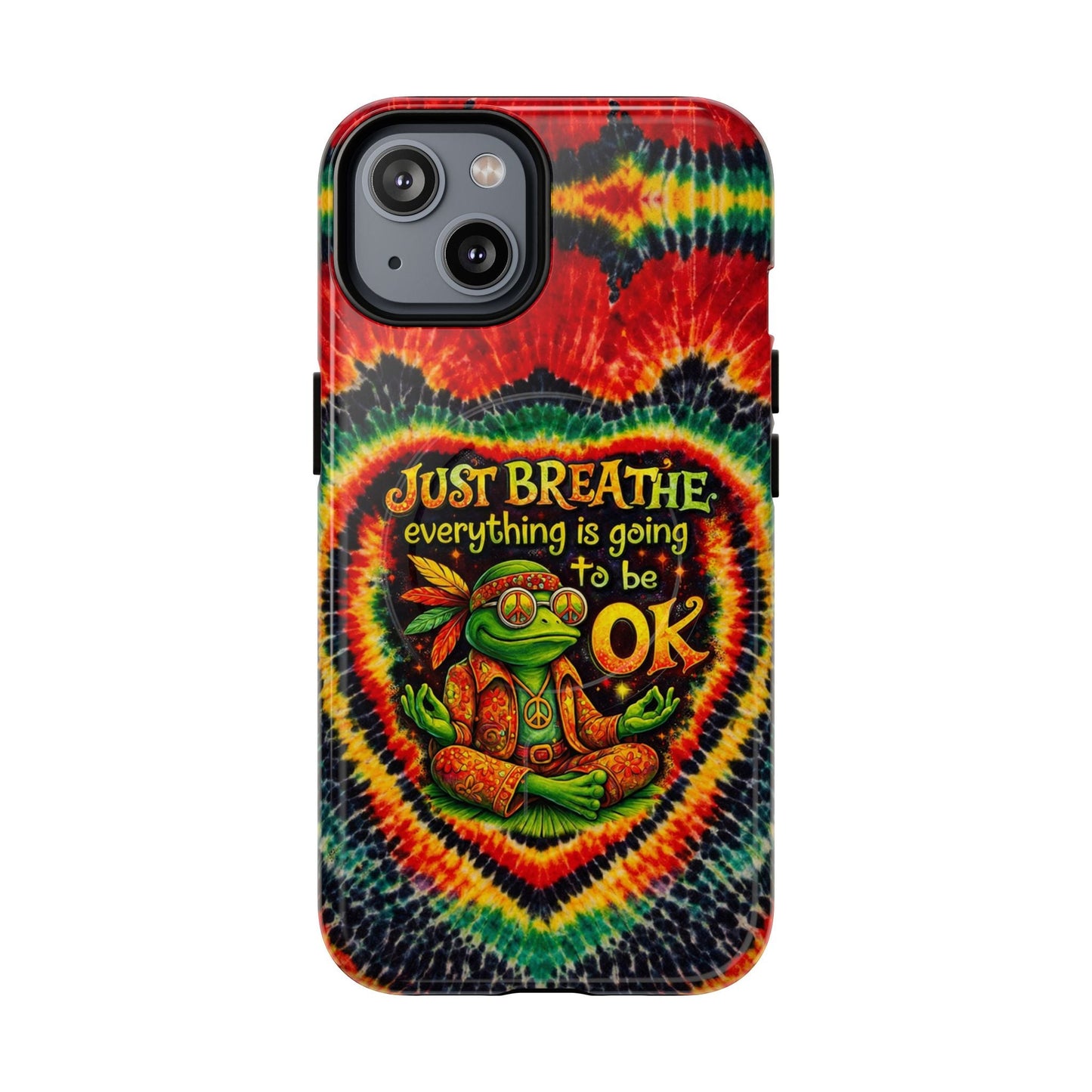 JUST BREATHE FROG SWIRL MAGNETIC PHONE CASE - KMTM2304262