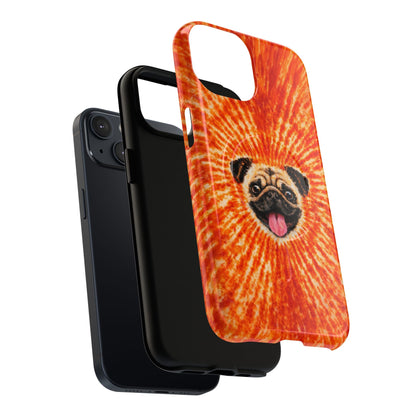 PUG DOG ORANGE MAGNETIC PHONE CASE - TLNT1604261