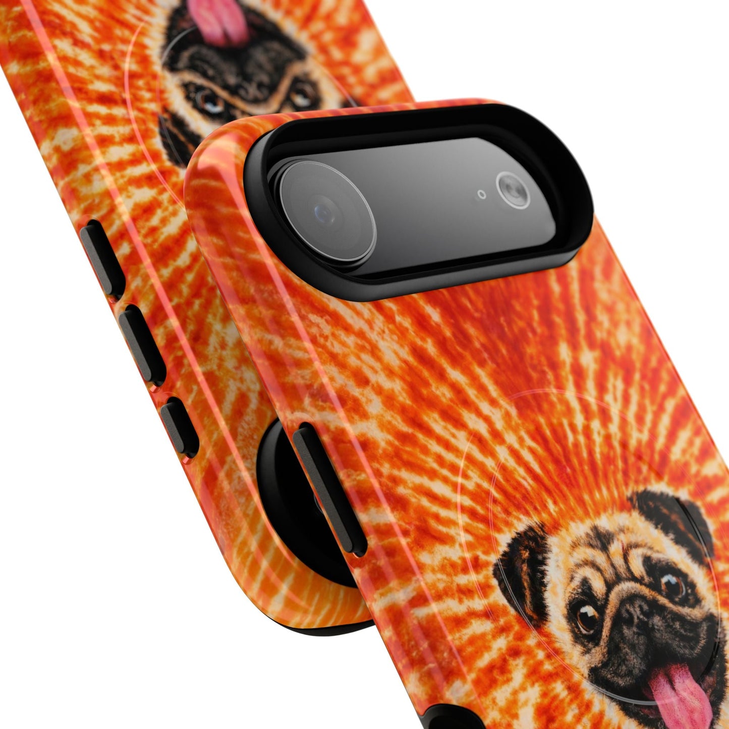 PUG DOG ORANGE MAGNETIC PHONE CASE - TLNT1604261