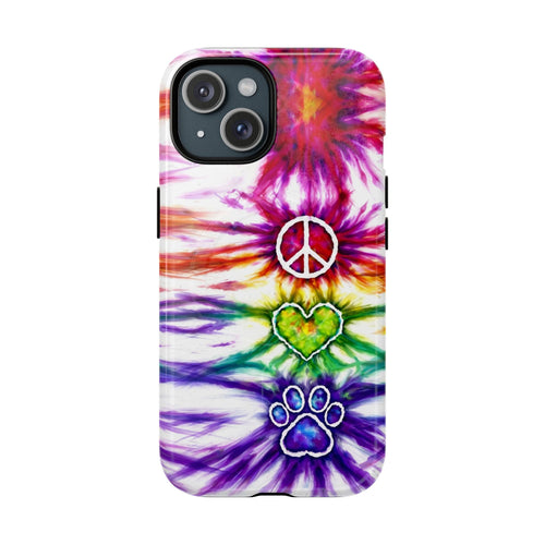 PEACE LOVE PAW PRINT MAGNETIC PHONE CASE - TLHG1304266