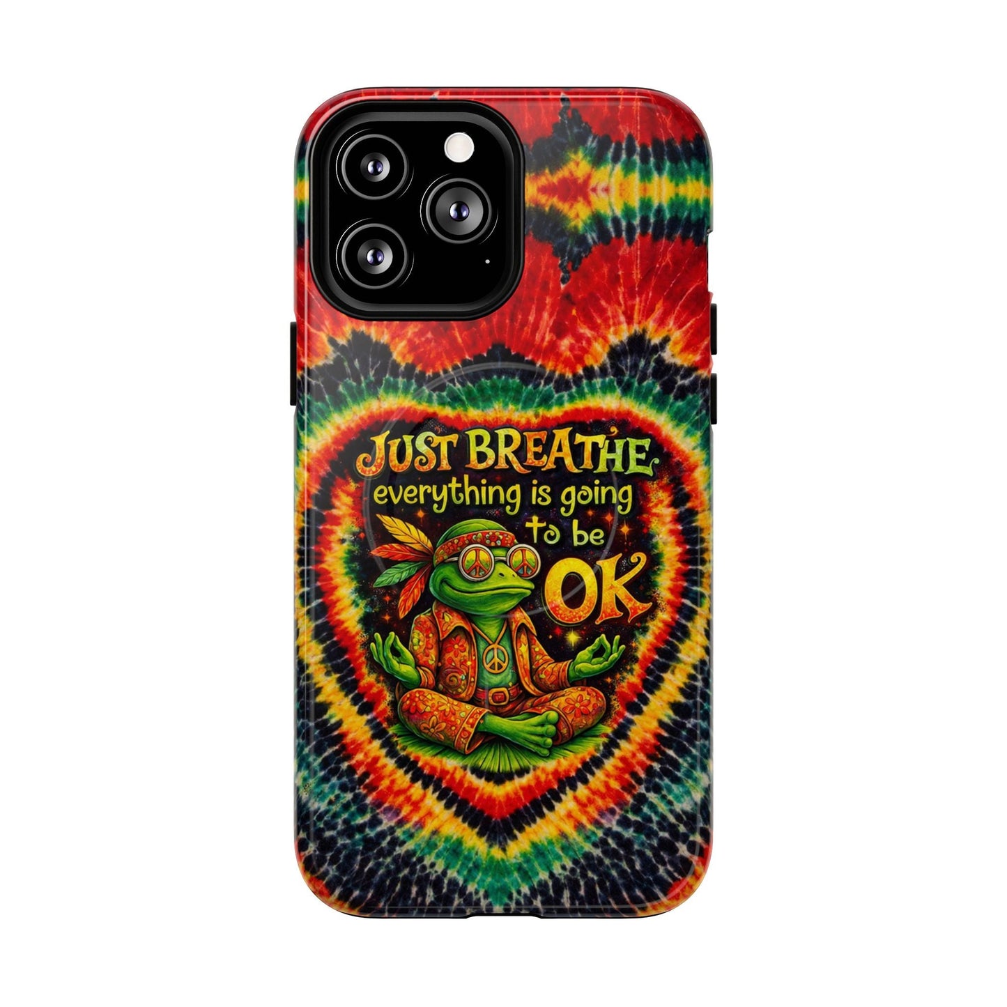 JUST BREATHE FROG SWIRL MAGNETIC PHONE CASE - KMTM2304262