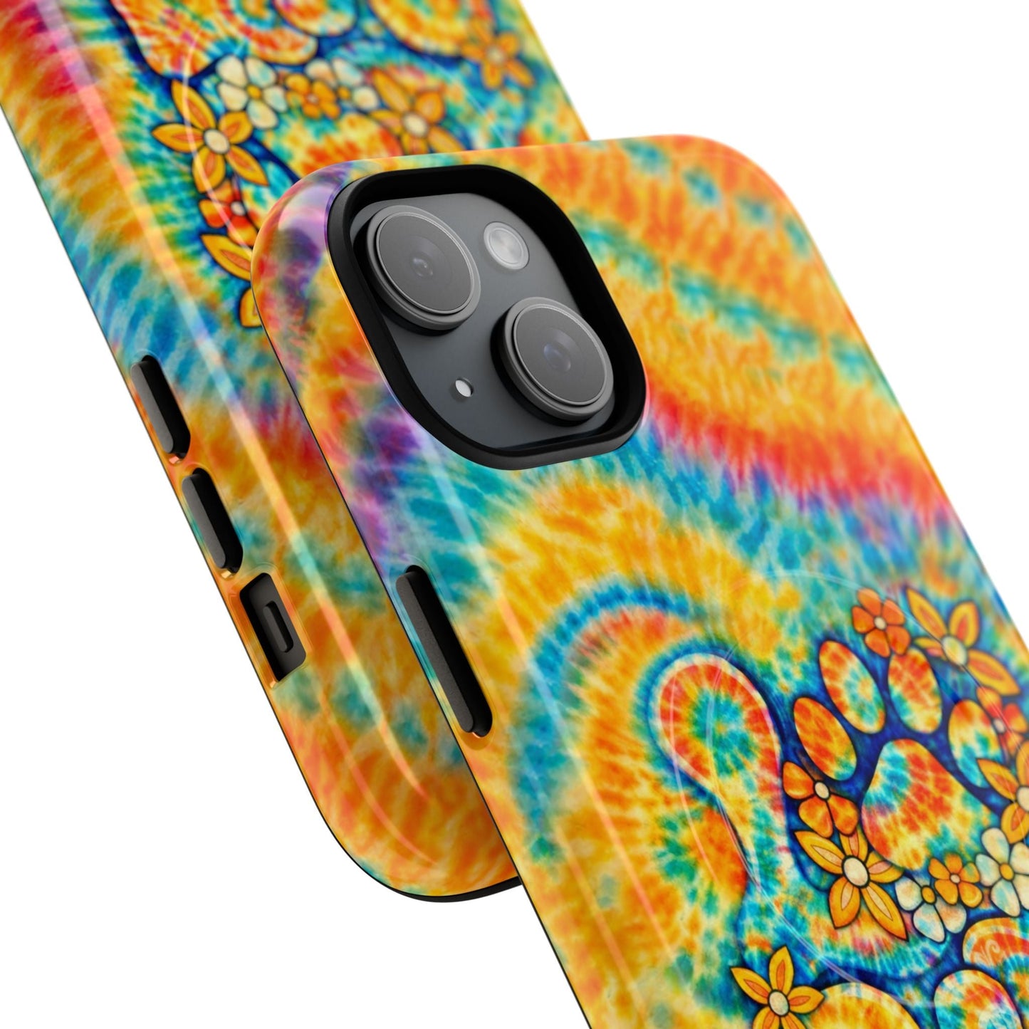 LOVE PAW PRINT SWIRL MAGNETIC PHONE CASE  - TLHN2304264