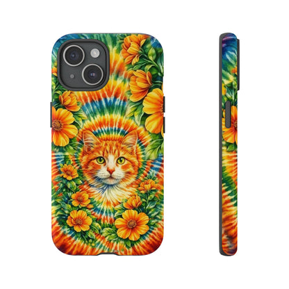 FLORAL CAT SWIRL PHONE CASE - TLHG2204264
