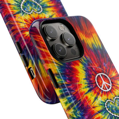 PEACE LOVE PAW PRINT COLORFUL MAGNETIC PHONE CASE - TLNT1604262