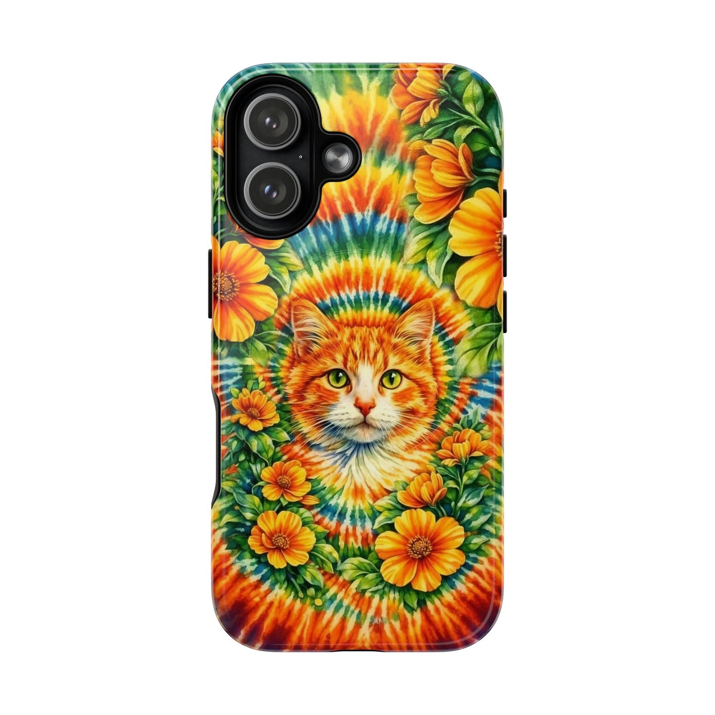 FLORAL CAT SWIRL  MAGNETIC PHONE CASE - TLHG2204264