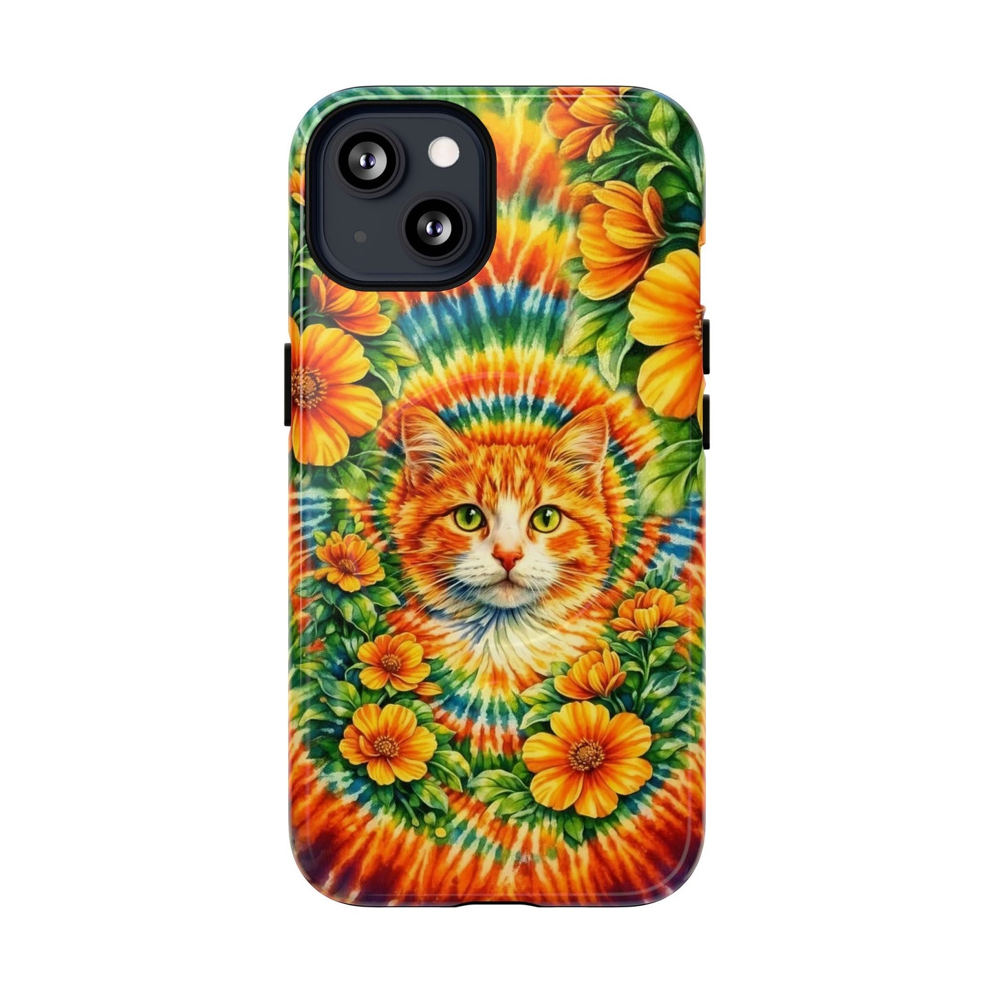 FLORAL CAT SWIRL  MAGNETIC PHONE CASE - TLHG2204264
