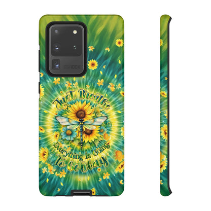 JUST BREATHE DRAGONFLY FLORAL SWIRL PHONE CASE  - TLHG1304263