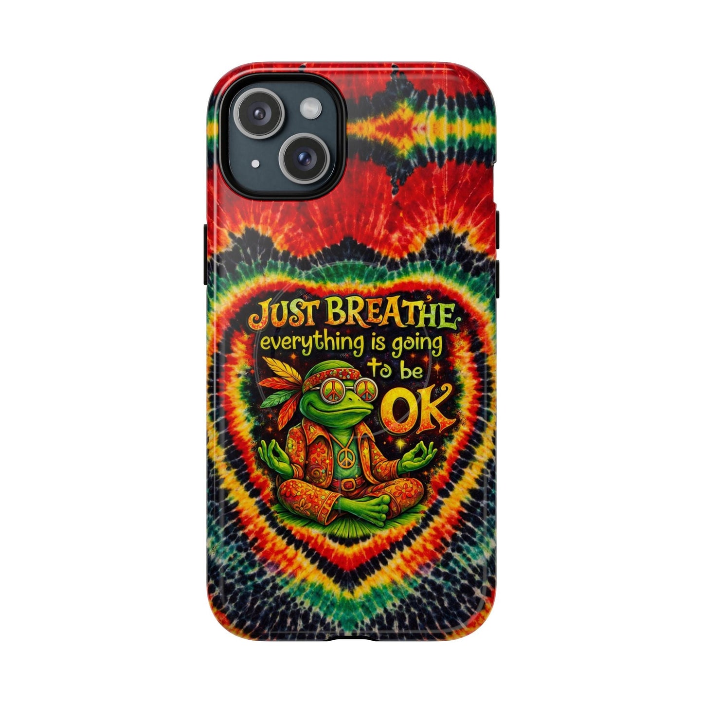 JUST BREATHE FROG SWIRL MAGNETIC PHONE CASE - KMTM2304262