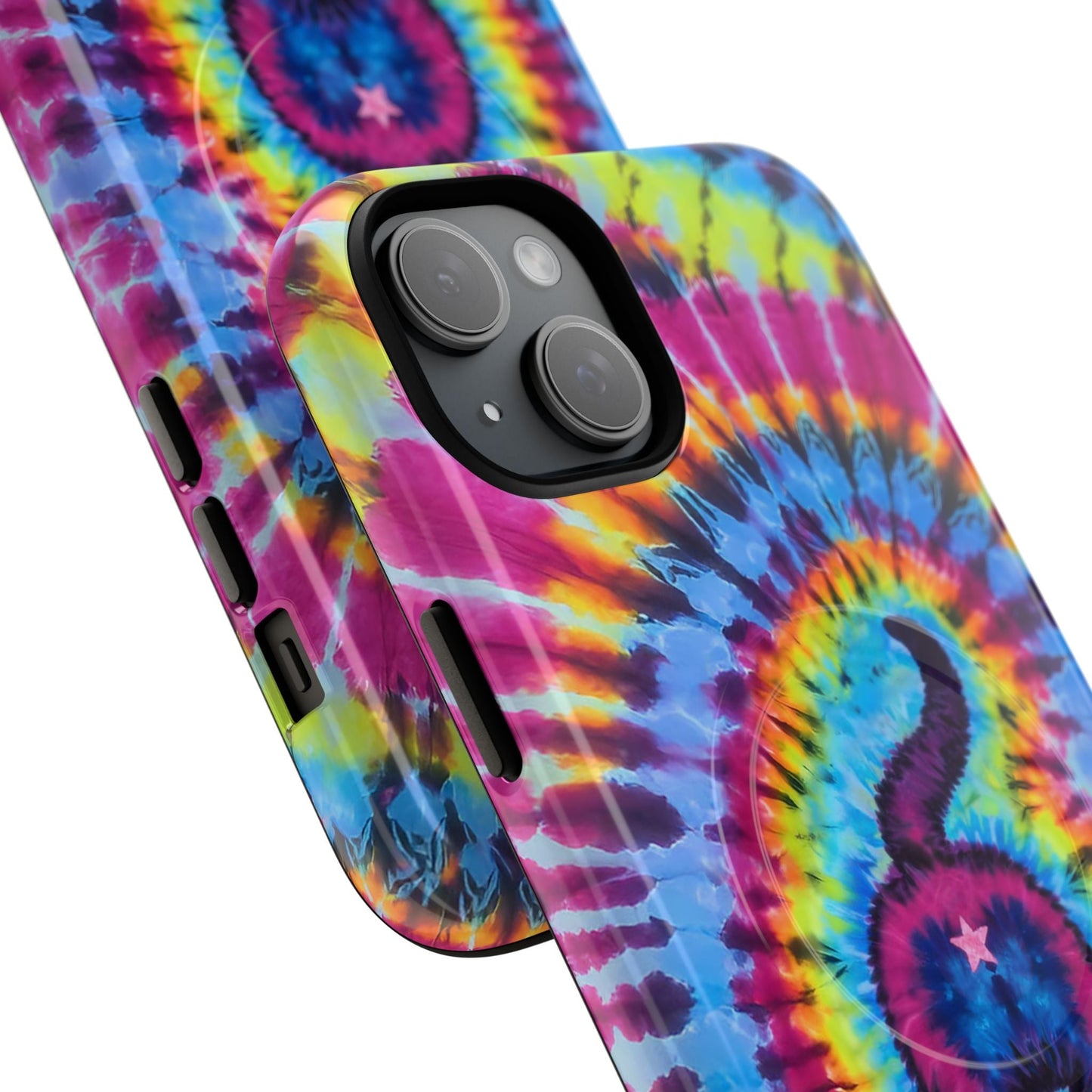 CAT COLORFUL SWIRL PATTERN MAGNETIC PHONE CASE - TLTW1404263