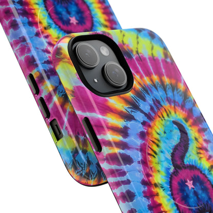 CAT COLORFUL SWIRL PATTERN MAGNETIC PHONE CASE - TLTW1404263