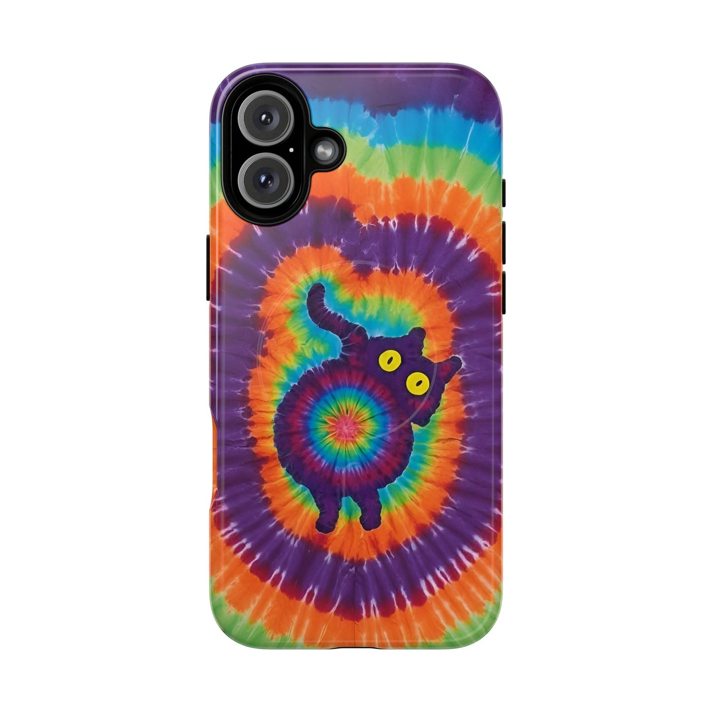 FUNNY CAT SWIRL MAGNETIC PHONE CASE - TLNO1604261