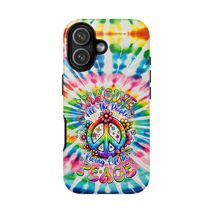 IMAGINE ALL THE PEOPLE LIVING LIFE IN PEACE TIE DYE PHONE CASE - TYQY1504253