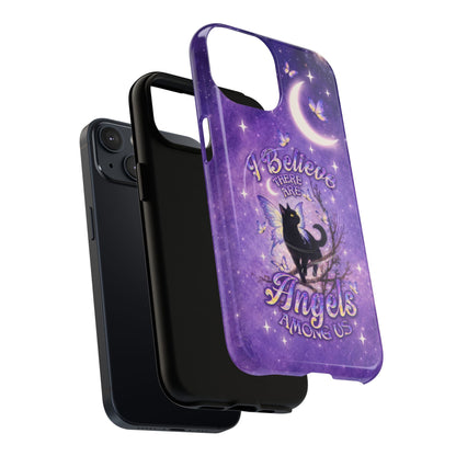 I BELIEVE THERE ARE ANGELS AMONG US BLACK CAT MAGNETIC PHONE CASE  - TLNO2605262