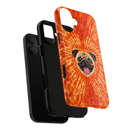 PUG DOG ORANGE MAGNETIC PHONE CASE - TLNT1604261