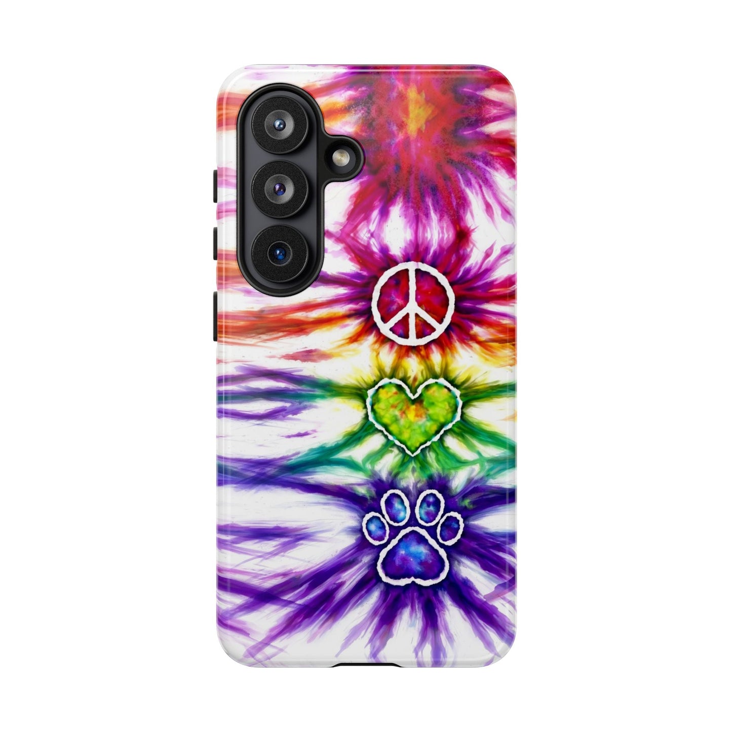 PEACE LOVE PAW PRINT SWIRL PHONE CASE - TLHG1304266