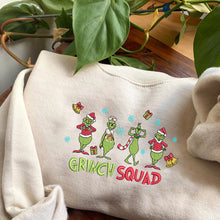 Load image into Gallery viewer, Embroidered Merry G-r-i-n-c-hmas Squad Hoodie Sweatshirt T-Shirt
