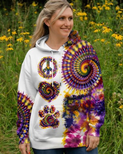 PEACE LOVE PAW SWIRL ALL OVER PRINT - TLTW0204262