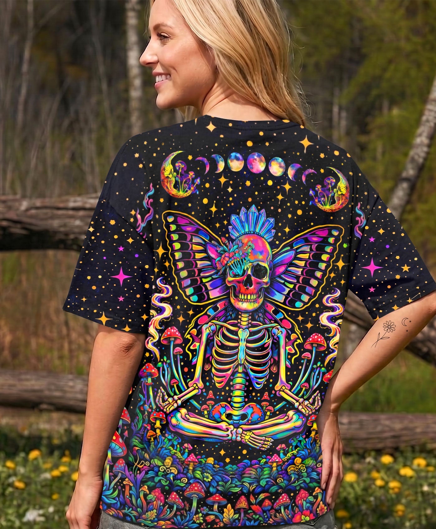 COSMIC SKULL HIPPIE BUTTERFLY ALL OVER PRINT - TLHN2104263