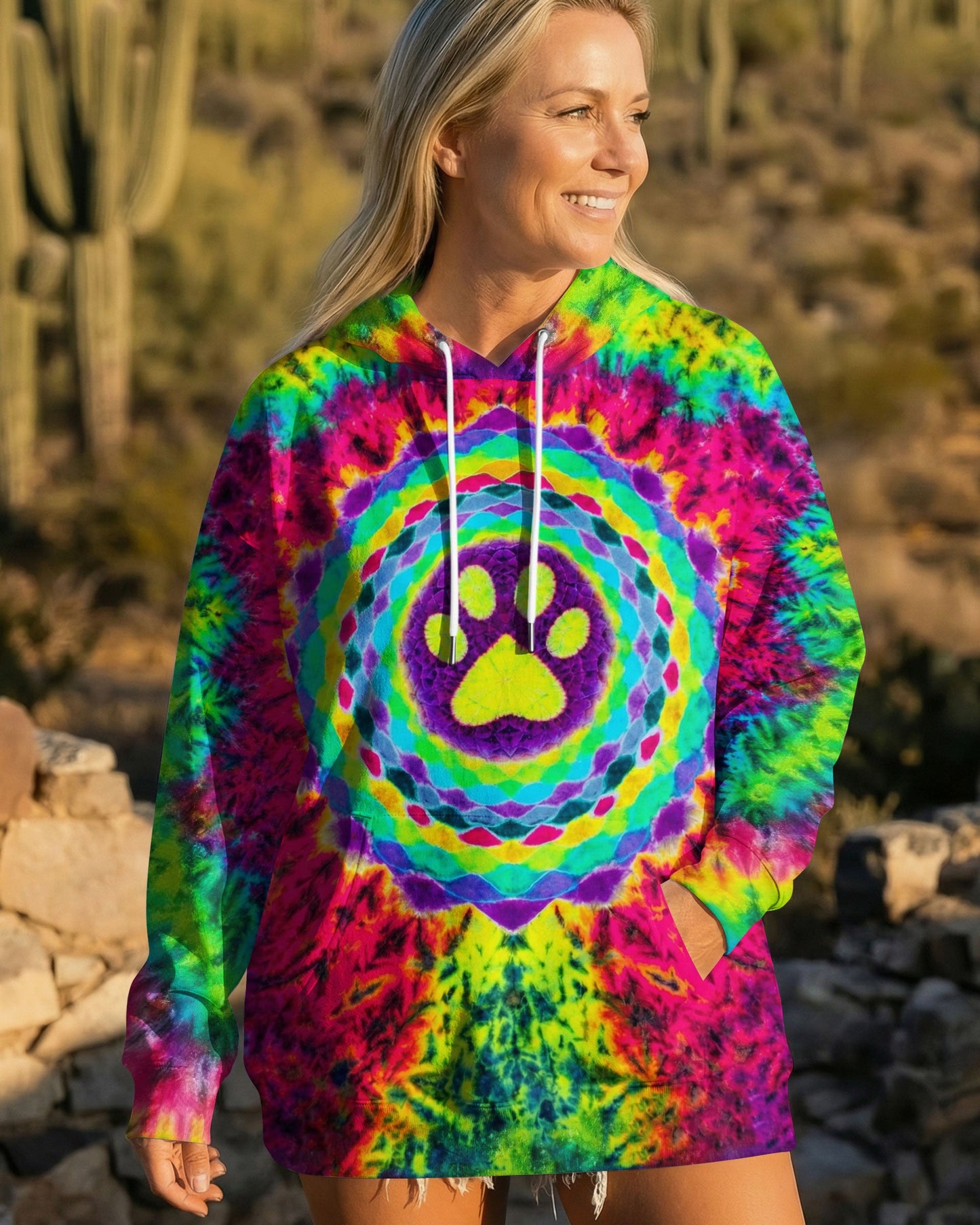 MANDALA PAW PRINT  SWIRL ALL OVER PRINT  - TLTW0304261