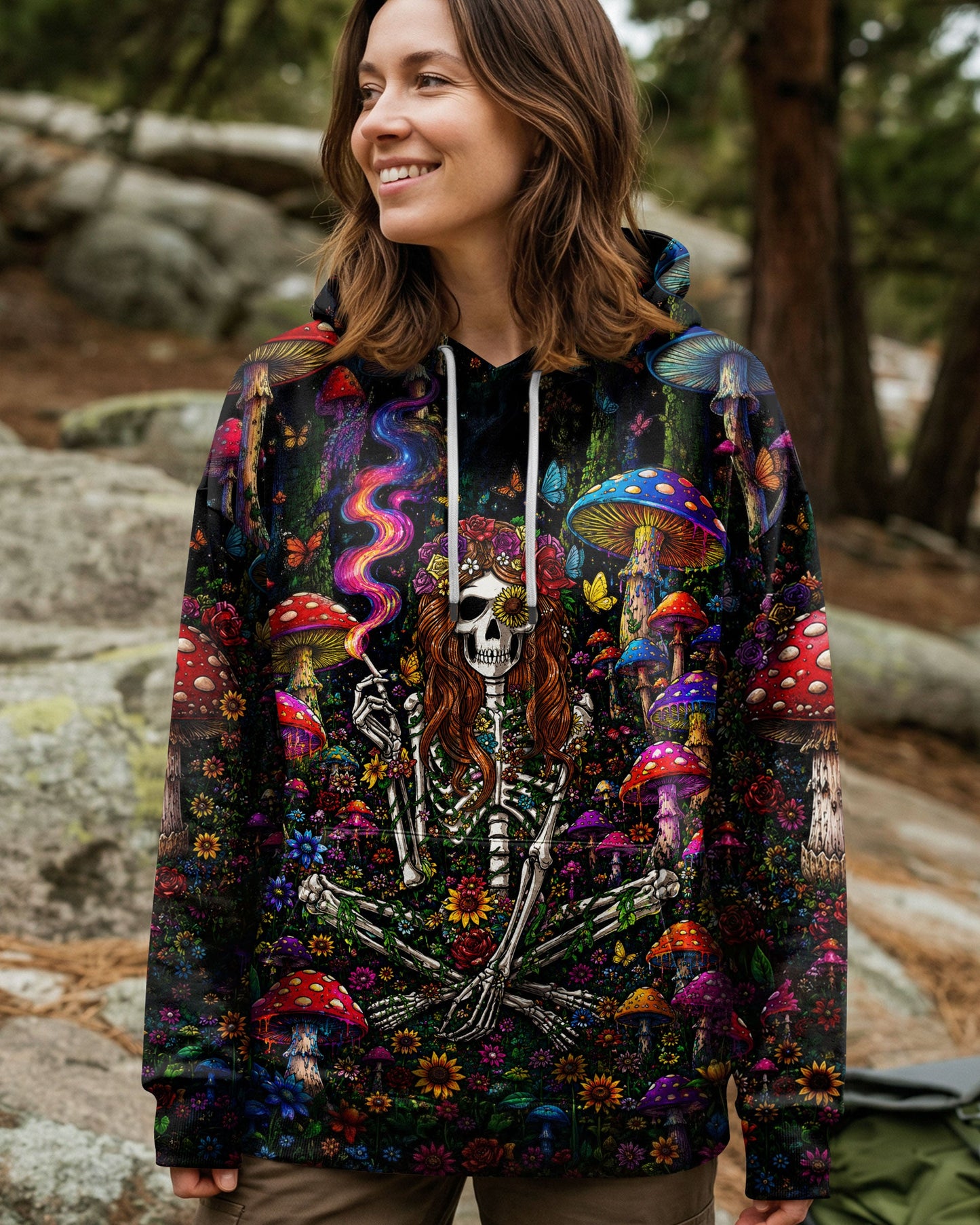 HIPPIE SKELETON SKULL MUSHROOM ALL OVER PRINT - TLTW1105262