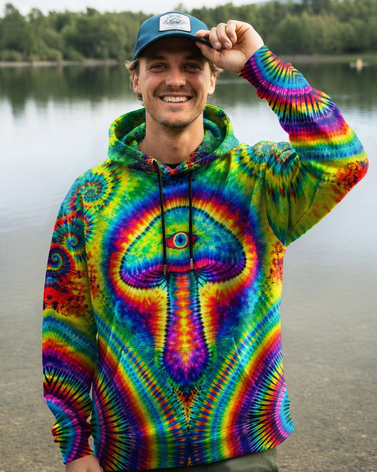 PSYCHEDELIC  MUSHROOM  COLORFUL ALL OVER PRINT - TLNT2004262