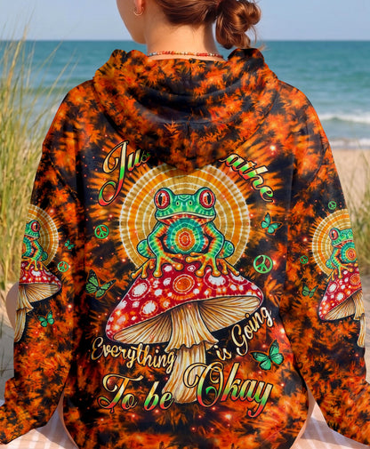 JUST BREATHE FROG SWIRL ALL OVER PRINT  - TLHN2404261