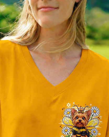 BEE YOU THE WORLD WILL ADJUST YORKSHIRE TERRIER DOG ALL OVER PRINT - TY1505261