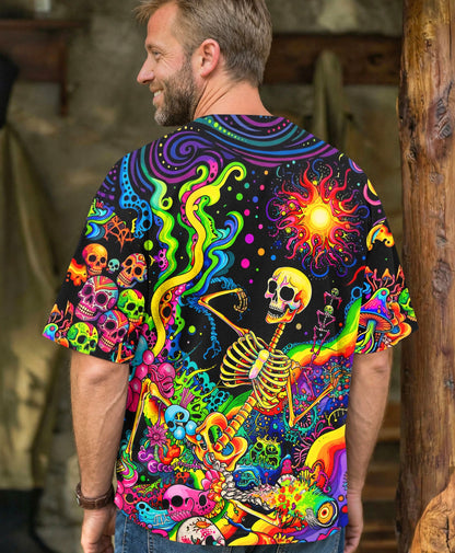 PSYCHEDELIC BOHO SKELETON SKULL  ALL OVER PRINT  - TLHN1205263