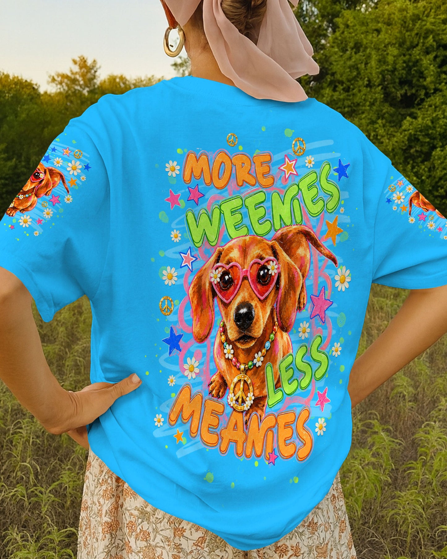 MORE WEENIES LESS MEANIES DACHSHUND DOG ALL OVER PRINT - TLNT1605263