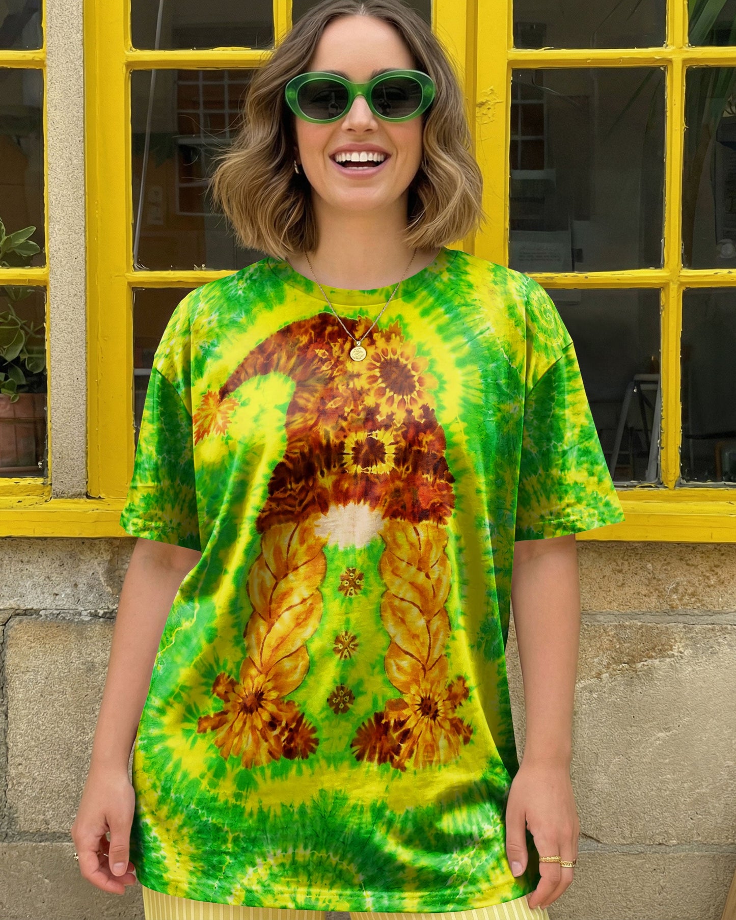 SUNFLOWER GNOME BURST ALL OVER PRINT - TLNT1605262