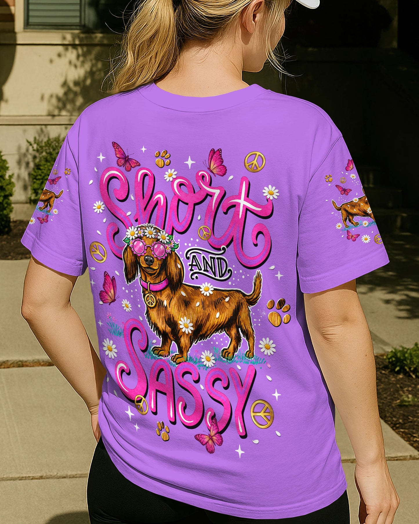 SHORT AND SASSY  DACHSHUND DOG  ALL OVER PRINT - TLNT2605262