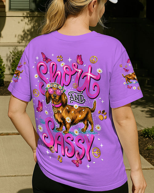 SHORT AND SASSY  DACHSHUND DOG  ALL OVER PRINT - TLNT2605262