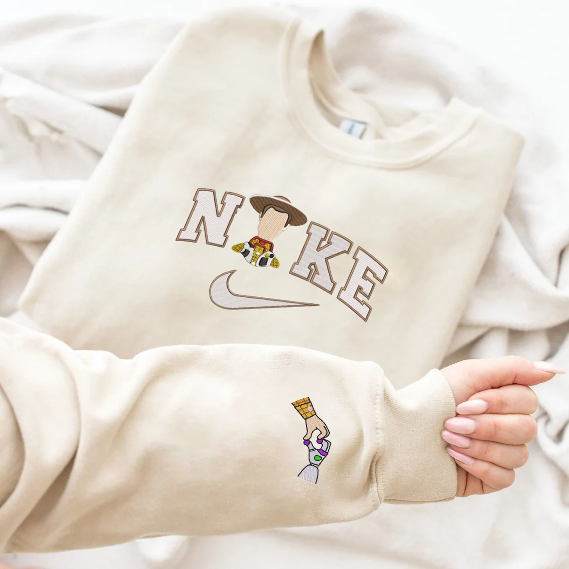 Personalized Embroidered Woody And Buzz Hoodie T-Shirt Sweatshirt