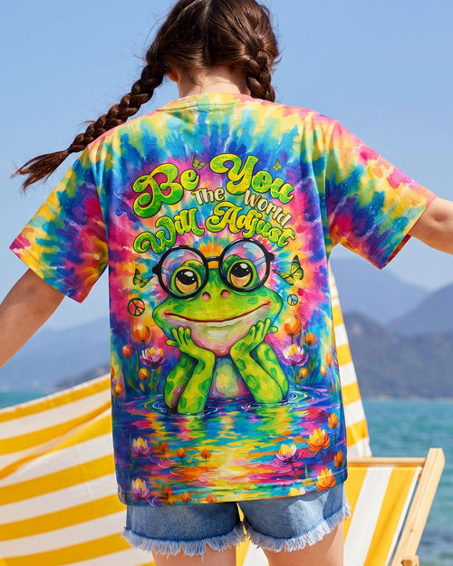 BE YOU THE WORLD WILL ADJUST FROG KIDS ALL OVER PRINT  - TLTW1106261
