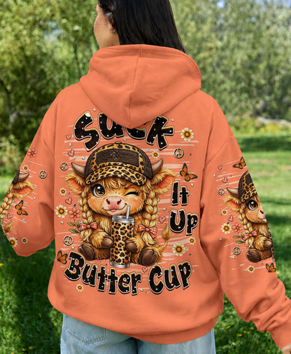 SUCK IT UP BUTTERCUP COW ALL OVER PRINT  - TLHN0906261