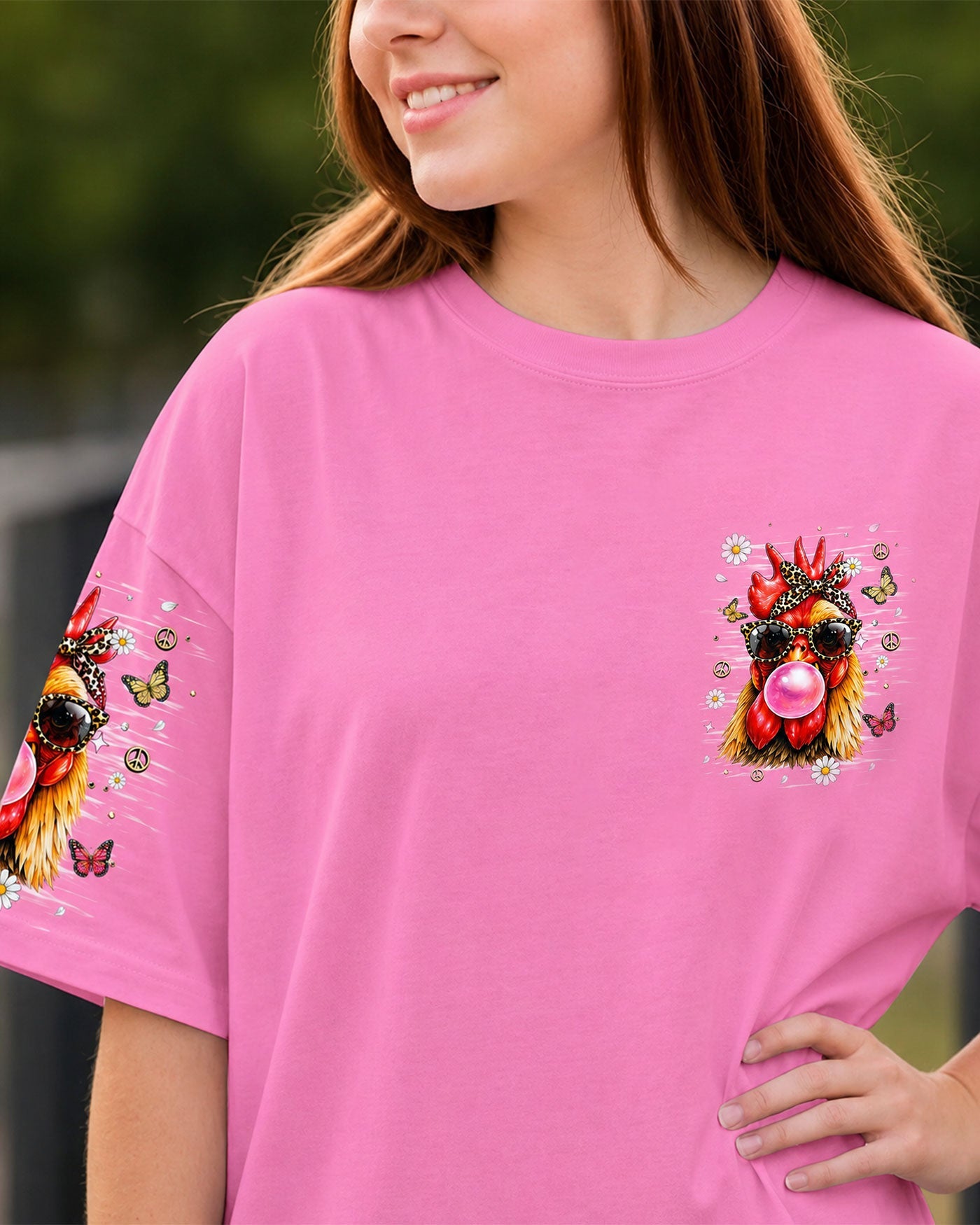 TOO COOL TO BE CLUCKED WITH CHICKEN ALL OVER PRINT  - TLHN1006261
