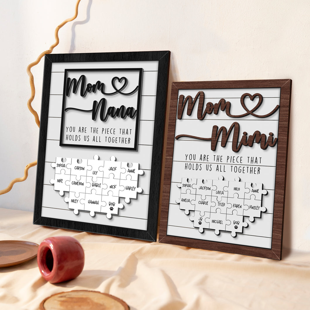 Mother's Day Custom Puzzle Sign for Grandmother