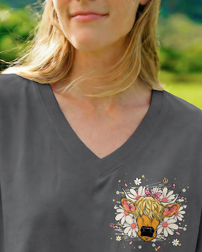 MESSY HAIR DON'T CARE COW ALL OVER PRINT - TLHG1806262
