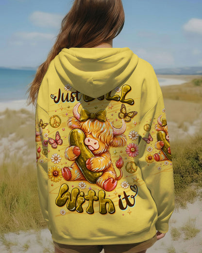 JUST DILL WITH IT  HIGHLAND COW ALL OVER PRINT  - TLTW1006261