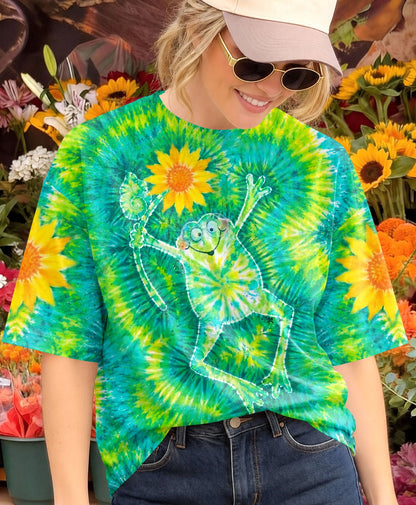 FROG SUNFLOWER SWIRL ALL OVER PRINT   - TLHN1906264