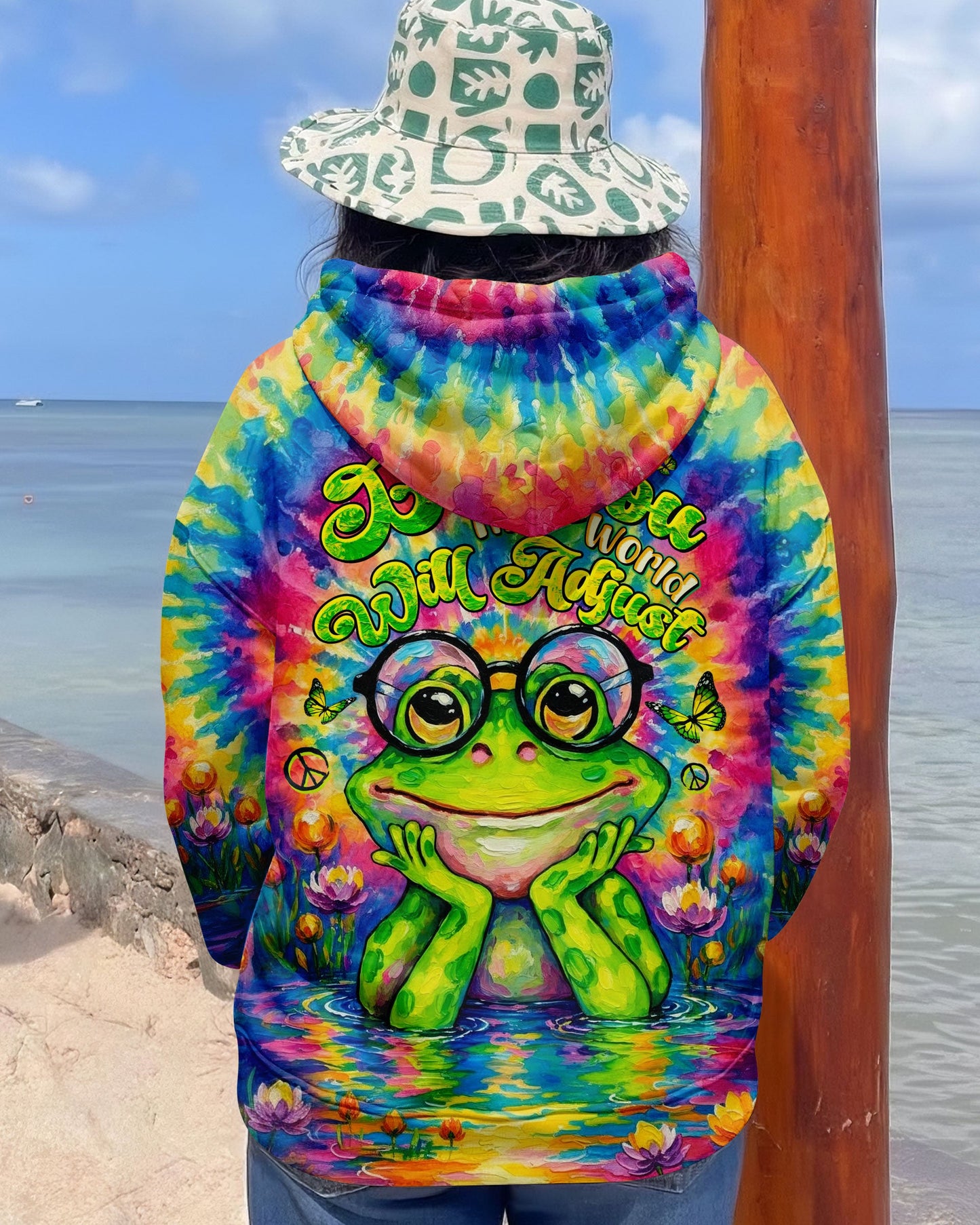 BE YOU THE WORLD WILL ADJUST FROG ALL OVER PRINT - TLTW2304263
