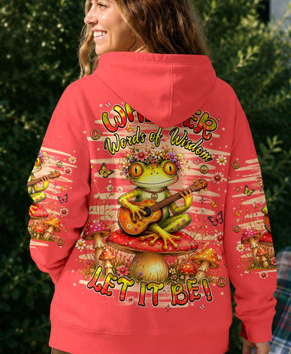 WHISPER WORDS OF WISDOM LET IT BE FROG ALL OVER PRINT  - TLHN0107264