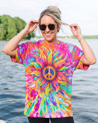SUNFLOWER LIQUID ART  ALL OVER PRINT - TLTW0907261