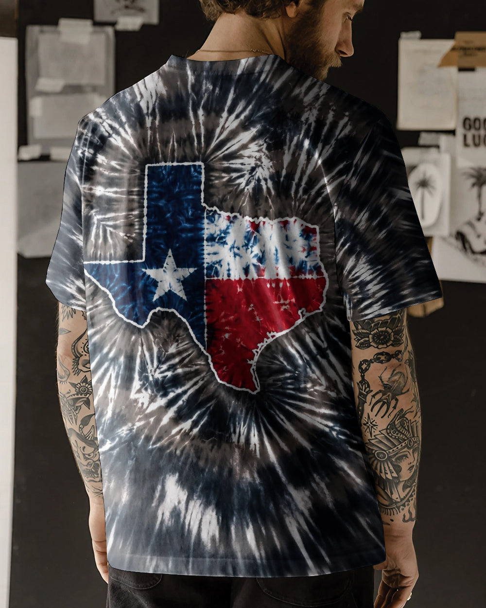 TEXAS MAP SWIRL ALL OVER PRINT - TLHG1206263