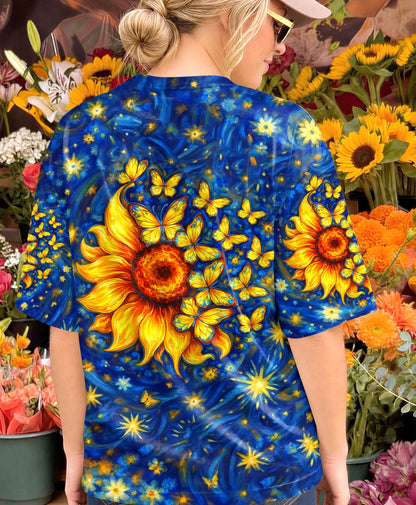 BUTTERFLY SUNFLOWER ALL OVER PRINT - TLHN0907262