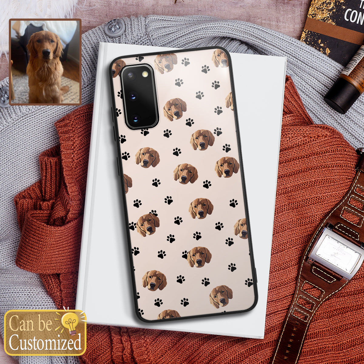 Personalized Pet Dog Cat Head Phone Case