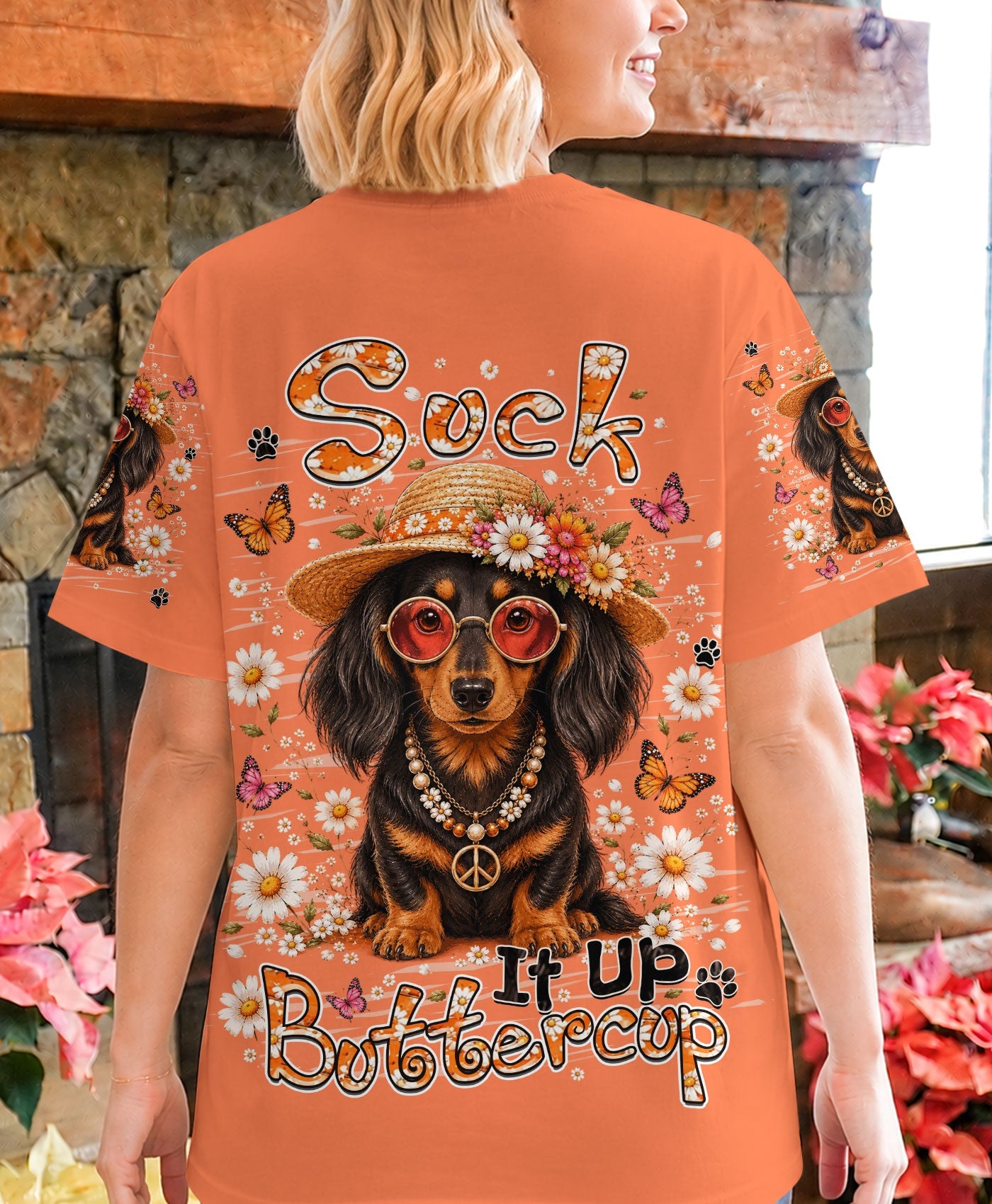 SUCK IT UP BUTTERCUP DACHSHUND DOG ALL OVER PRINT - TLHN2805262